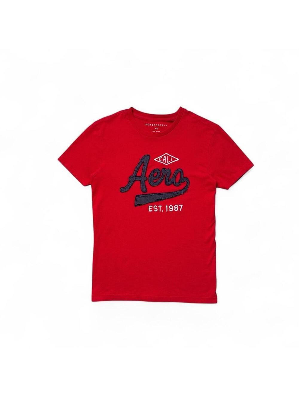 Y2K Aeropostale 00s Red Vintage Embroidered t shirt